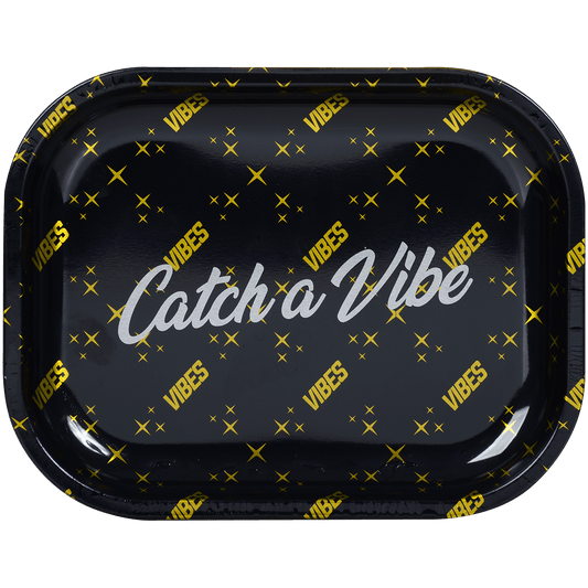 Vibes - Small Aluminum Tray (Catch A Vibe) - Black Gold Silver