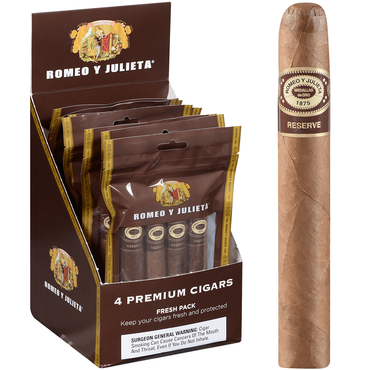 Romeo Y Julieta Reserve Toro Fresh Pack 8/4 Ct. Display
