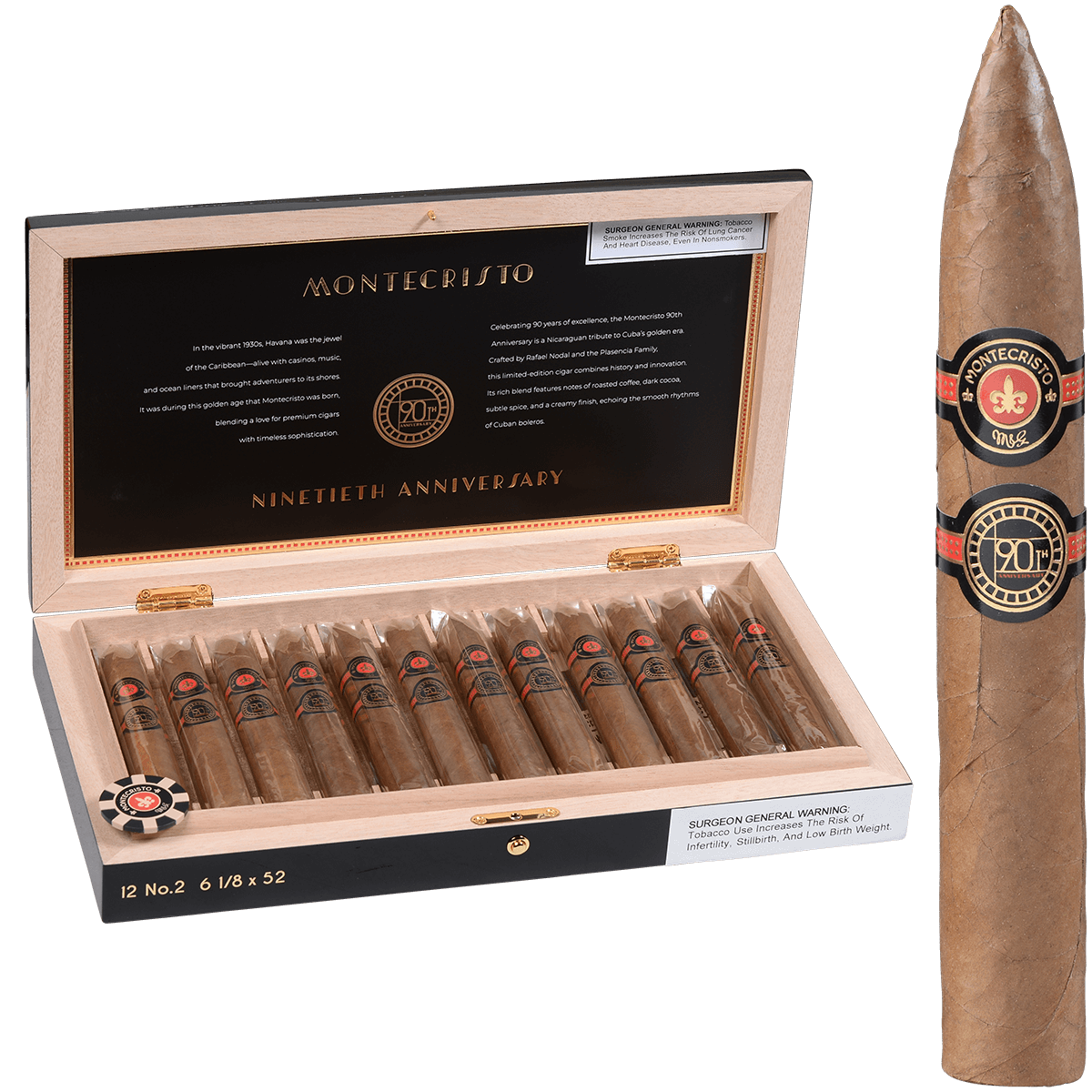 Limited Edition Montecristo 90Th Anniversary No. 2 12 Ct. Box