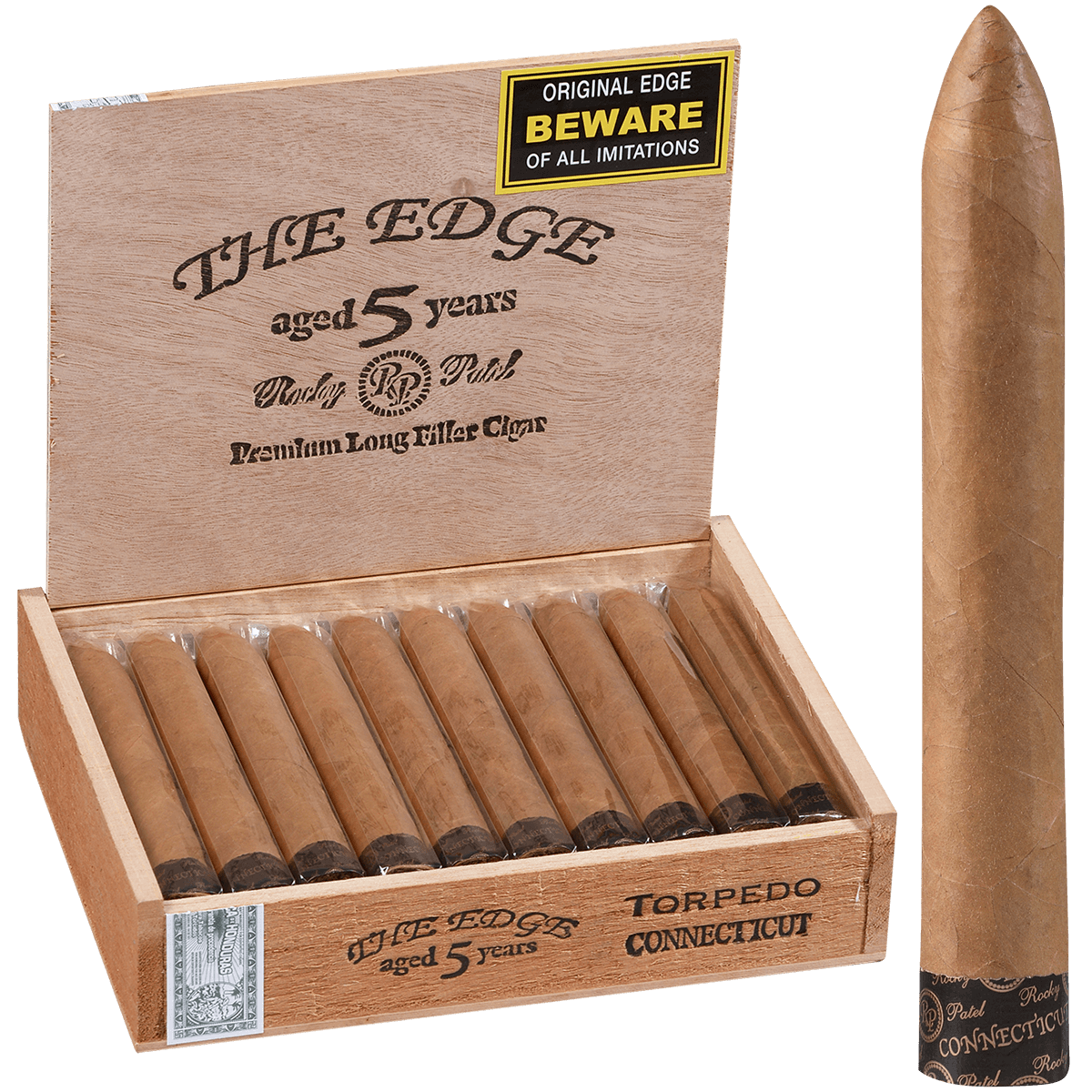 Rocky Patel The Edge Connecticut Torpedo 20 Ct. Box 6.00X52