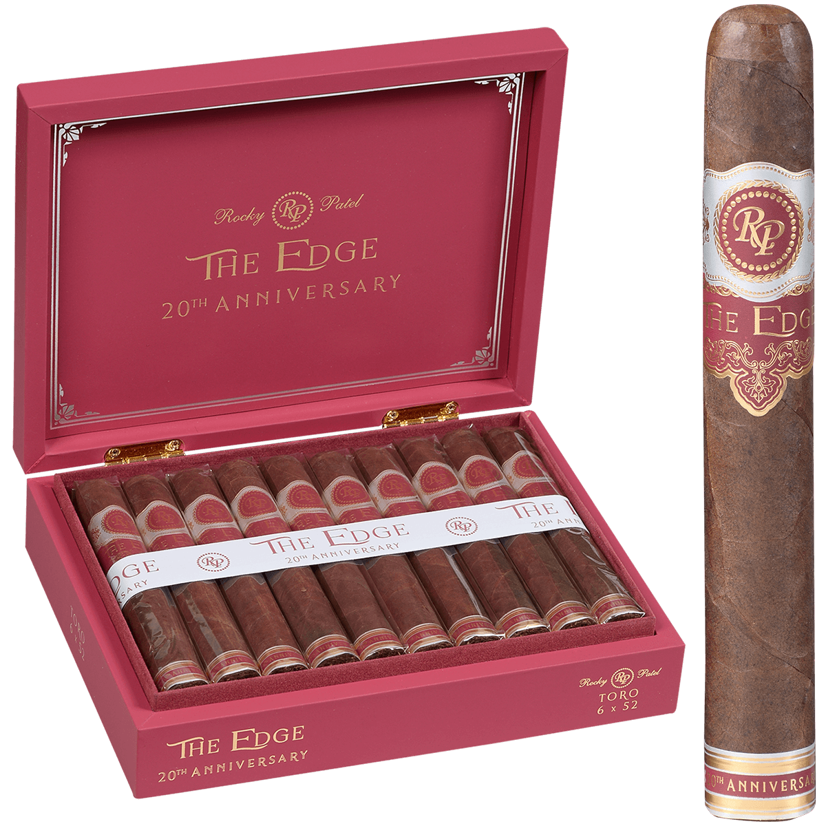 Rocky Patel The Edge 20Th Anniversary Toro 20 Ct. Box 6.00X52