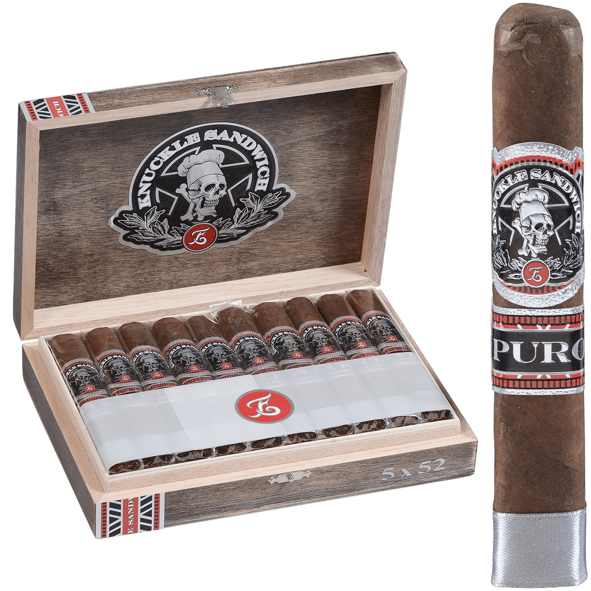 Knuckle Sandwich Robusto Puro Nicaragua 20 Ct. Box 5.00X52