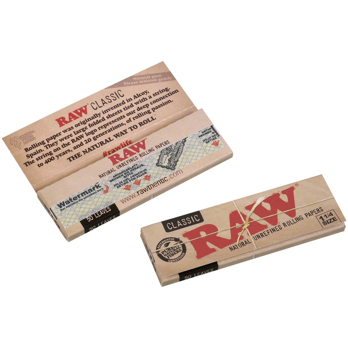 Papers Raw Classic 1 1/4" 24/50 Ct. Box