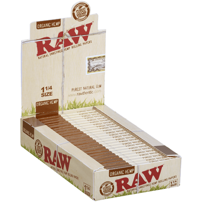 Papers Raw Organic Hemp 1 1/4" 24/50 Ct. Box