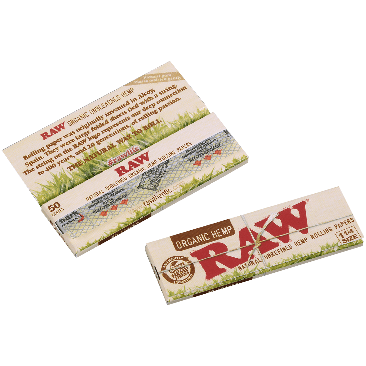Papers Raw Organic Hemp 1 1/4" 24/50 Ct. Box
