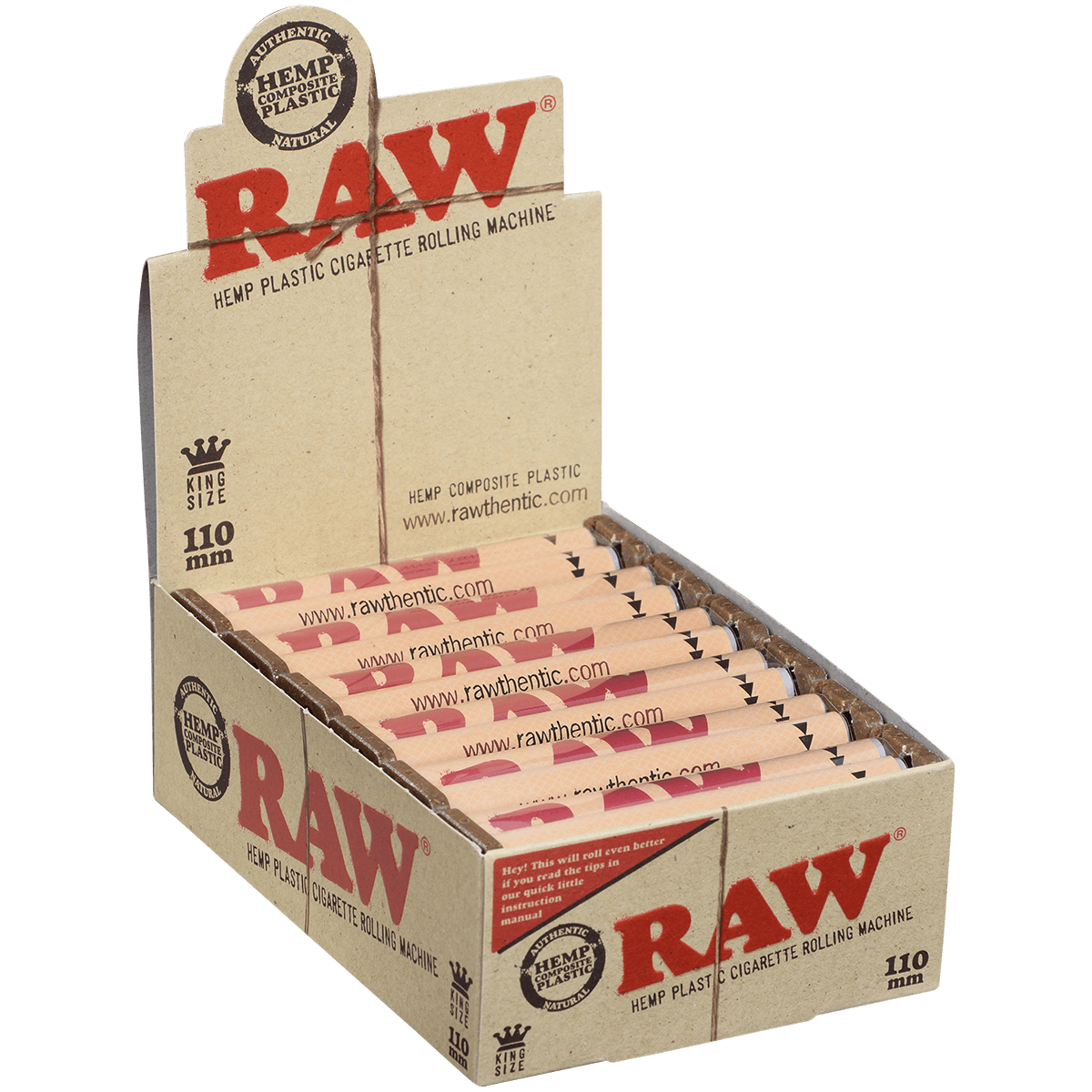 Rolling Machines Cigarette Raw 110Mm 12 Ct. Box Display
