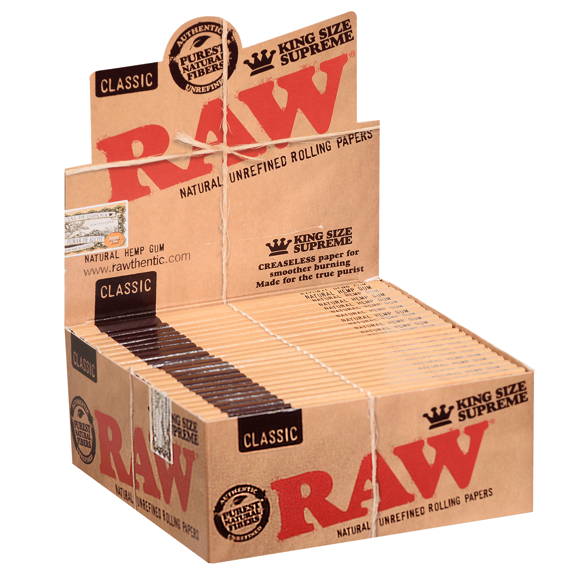 Papers Raw Classic King Supreme 110Mm 24/40 Ct. Box