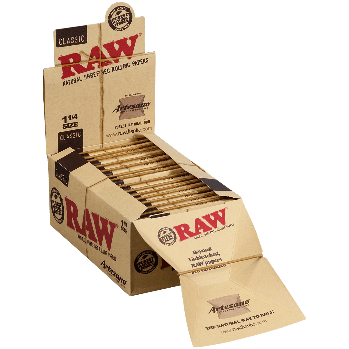 Papers Raw Classic Artesano 1 ¼ 15/32 Ct Box