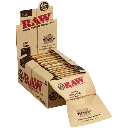 Papers Raw Classic Artesano 1 ¼ 15/32 Ct Box