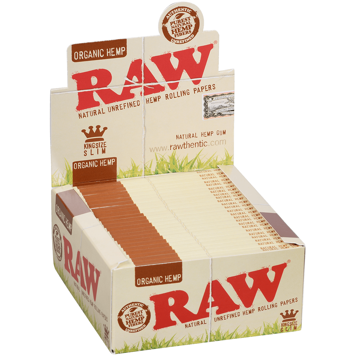 Papers Raw Organic Hemp King Size Slim 110Mm 50/32 Ct Box