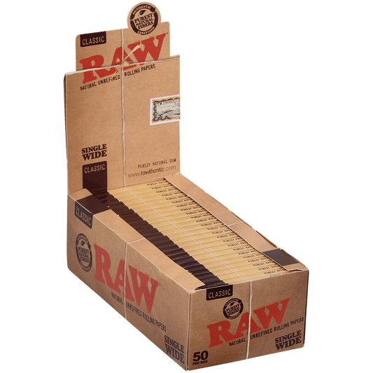 Papers Raw Classic Single 50 Ct. Leaves 1/50 Ct Box