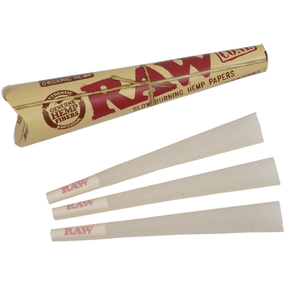 Papers Raw Organic Hemp Pre-Rolled Cones King Size 32/3 Ct. Display