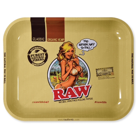 Rolling Metal Tray Raw Girl Large
