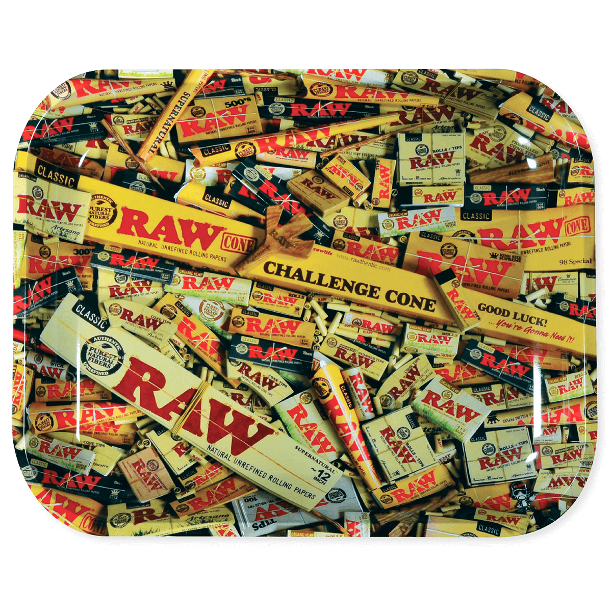 Rolling Metal Tray Raw Mixed Large