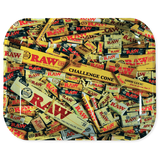 Rolling Metal Tray Raw Mixed Large