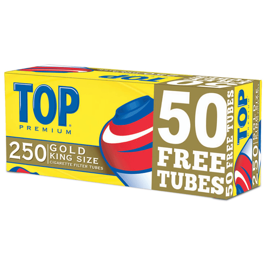 Cigarette Filter Tubes Top King Size Gold Bonus 250 Ct. Box