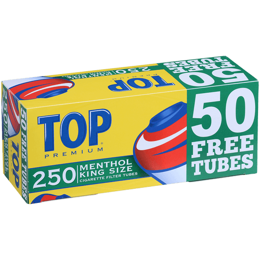 Cigarette Filter Tubes Top King Size Menthol Bonus 250 Ct. Box