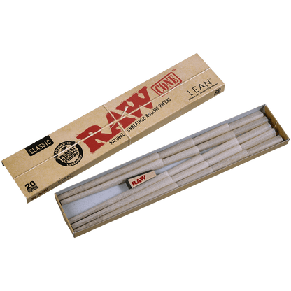Papers Raw Classic Lean Pre-Rolled Cones 109Mm Special 12 Packs Display