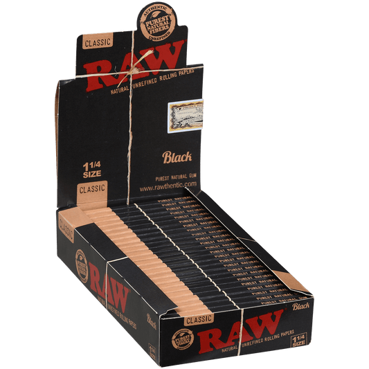 Papers Raw Classic Black 1 1/4" 24/50 Ct. Box