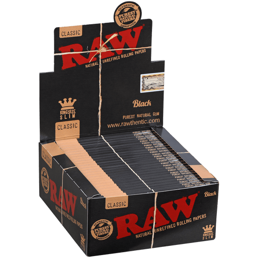 Papers Raw Classic Black King Slim 110 Mm 50/32 Ct.Box