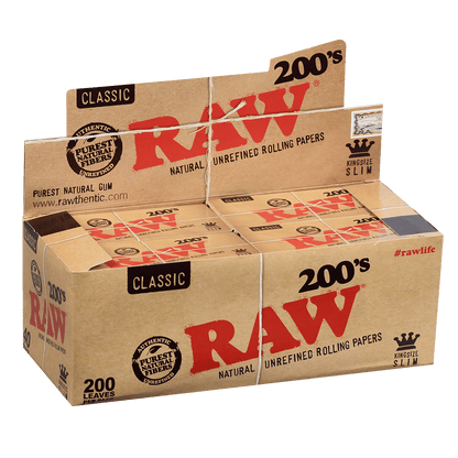 Papers Raw Classic King Size Slim 200 40 Ct.Box