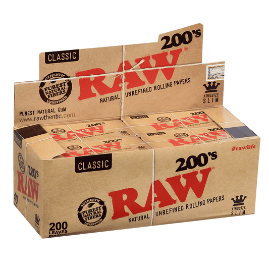 Papers Raw Classic King Size Slim 200 40 Ct.Box