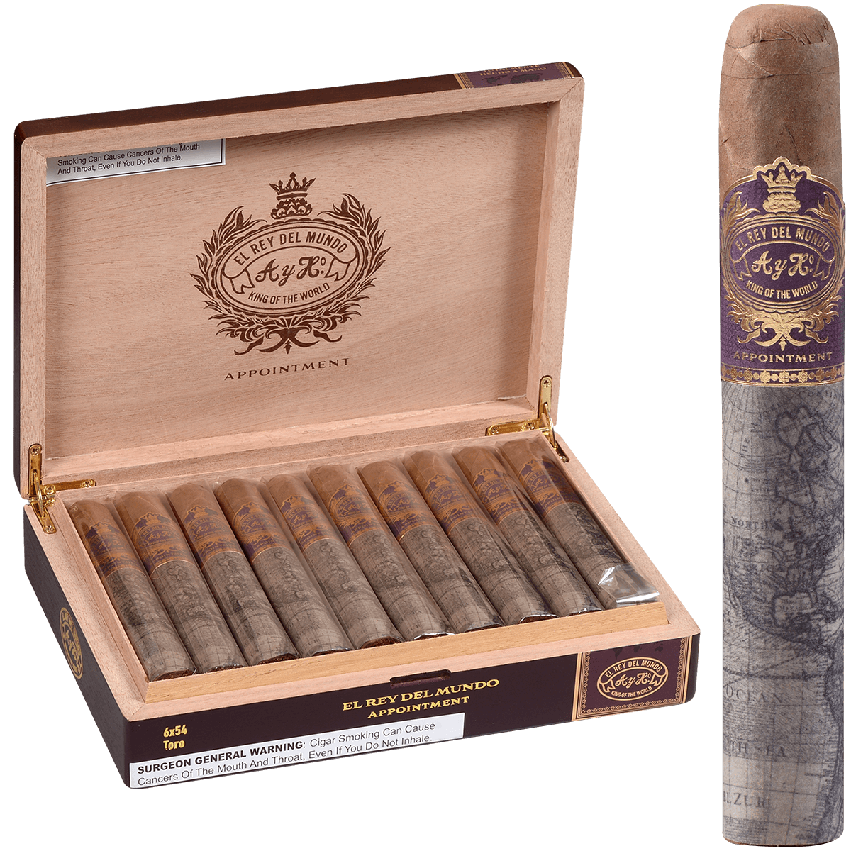 El Rey Del Mundo Appointment Toro 20 Ct. Box 6.00X54