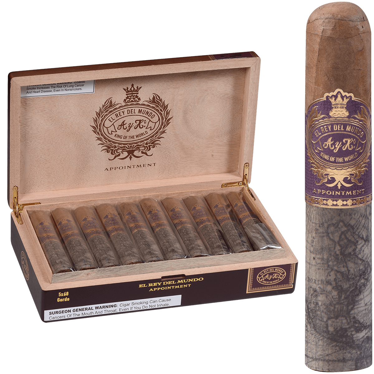 El Rey Del Mundo Appointment Gordo 20 Ct. Box 5.00X60