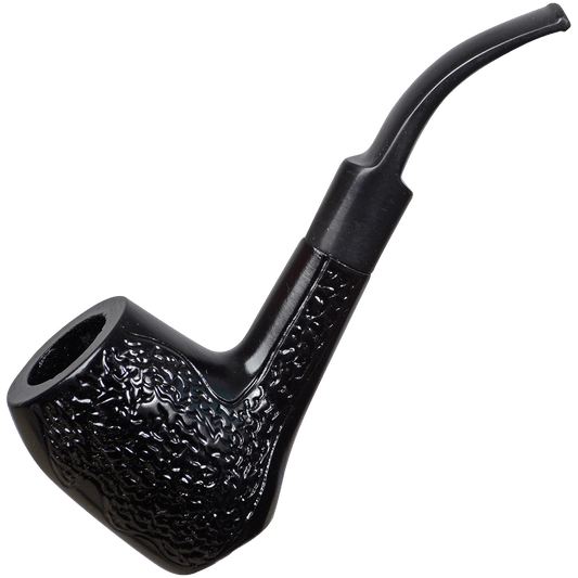 Pipes Wood Green Planet Engraved Black Curved