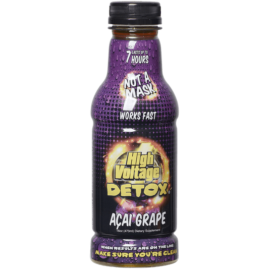High Voltage 16 Oz. Dbl Flush Detox Liquid & Capsules Acai Grape Flavor
