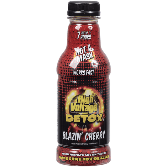 High Voltage 16 Oz. Dbl Flush Detox Liquid & Capsules Blazin Cherry Flavor