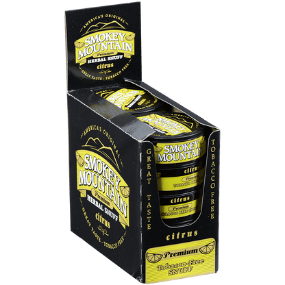 Moist Snuff Non Tobacco Smokey Mountain Citrus 10'S 1.20 Oz