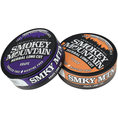 Moist Snuff Non Tobacco Smokey Mountain Grape/Peach Pre-Pack Display