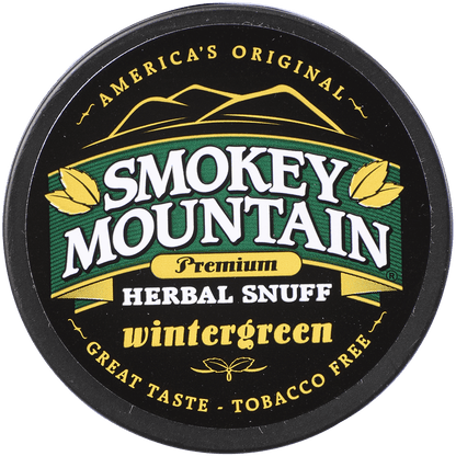 Moist Snuff Non Tobacco Smokey Mountain Wintergreen 10'S 1.20 Oz