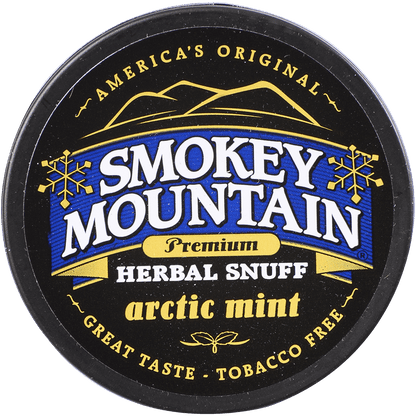 Moist Snuff Non Tobacco Smokey Mountain Arctic Mint 10'S 1.20 Oz