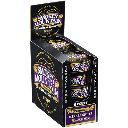 Moist Snuff Non Tobacco Smokey Mountain Grape 10'S 1.20 Oz