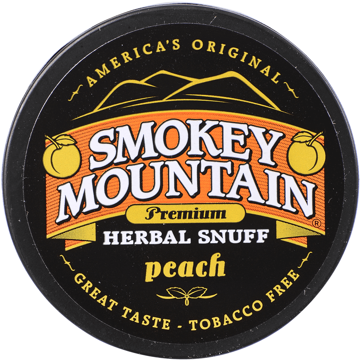 Moist Snuff Non Tobacco Smokey Mountain Peach 10'S 1.20 Oz