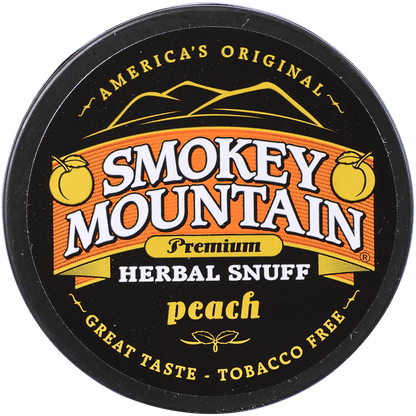 Moist Snuff Non Tobacco Smokey Mountain Peach 10'S 1.20 Oz