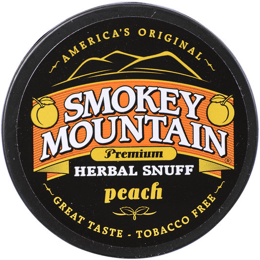 Moist Snuff Non Tobacco Smokey Mountain Peach 10'S 1.20 Oz