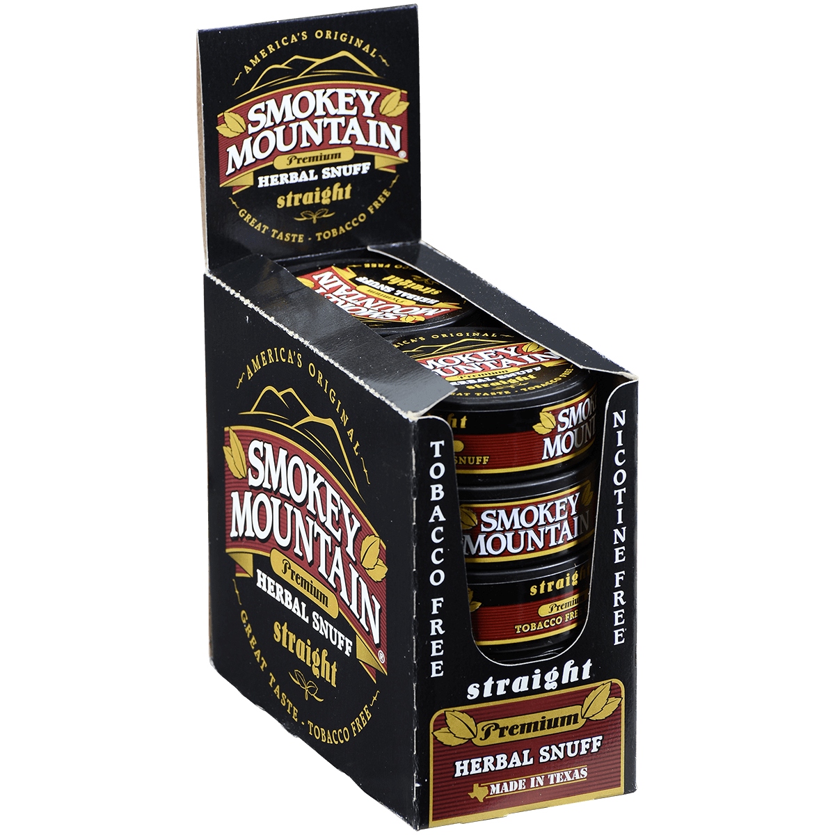 Moist Snuff Non Tobacco Smokey Mountain Straight 10'S 1.20 Oz