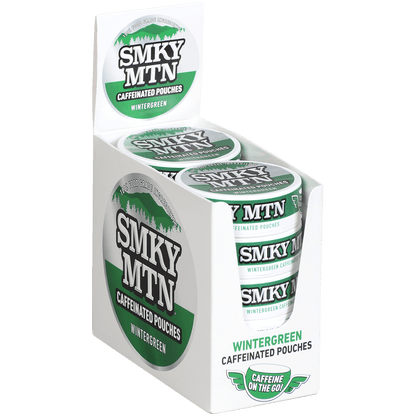 Moist Snuff Non Tobacco Smokey Mountain Wintergreen Pouches 10'S 0.7 Oz