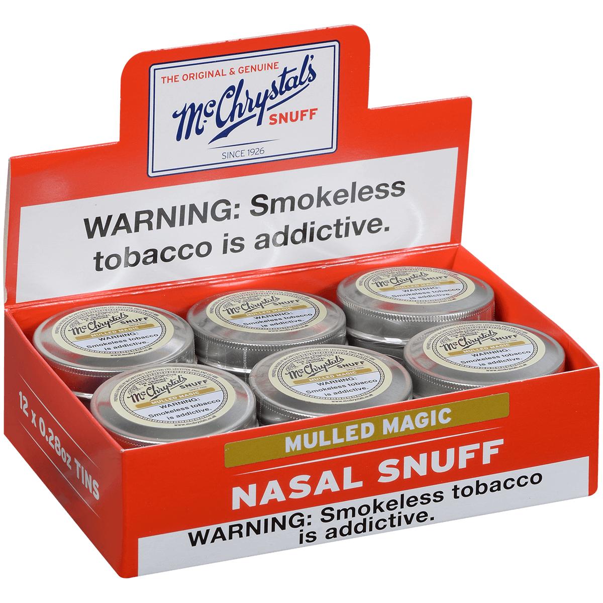 Dry Nasal Snuff Mcchrystals Mulled Magic 12'S 8 Grams