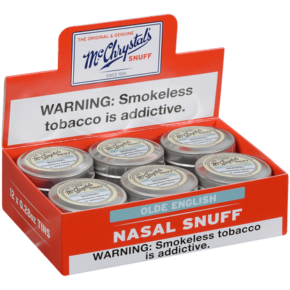 Dry Nasal Snuff Mcchrystals Old English 12'S 8 Grams