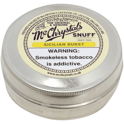Dry Nasal Snuff Mcchrystals Sicilian Burst 12'S 8 Grams