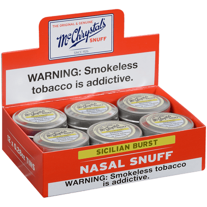 Dry Nasal Snuff Mcchrystals Sicilian Burst 12'S 8 Grams