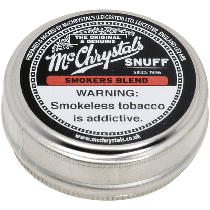 Dry Nasal Snuff Mcchrystals Smokers Blend 12'S 5 Grams