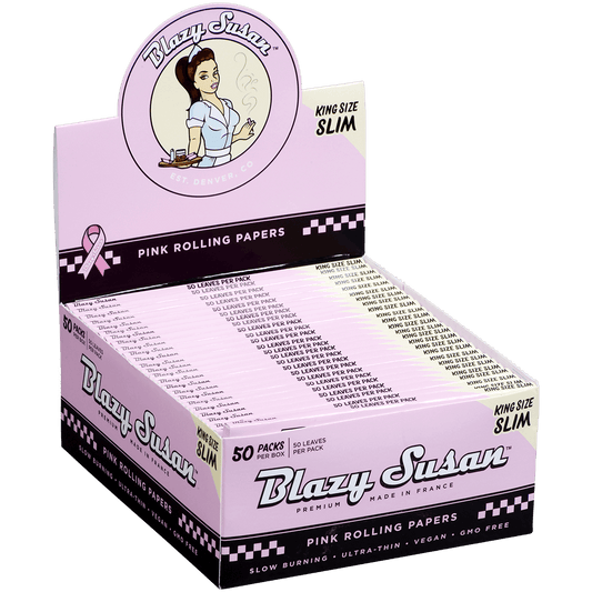 Papers Blazy Susan Pink King Size Slim 50/50 Ct. Display