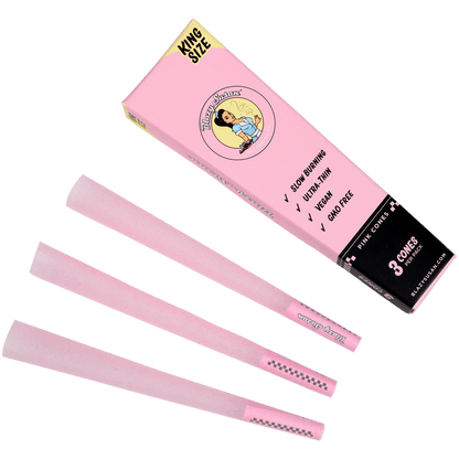 Papers Blazy Susan Pink Cones King Size Slim 21/3 Ct. Display