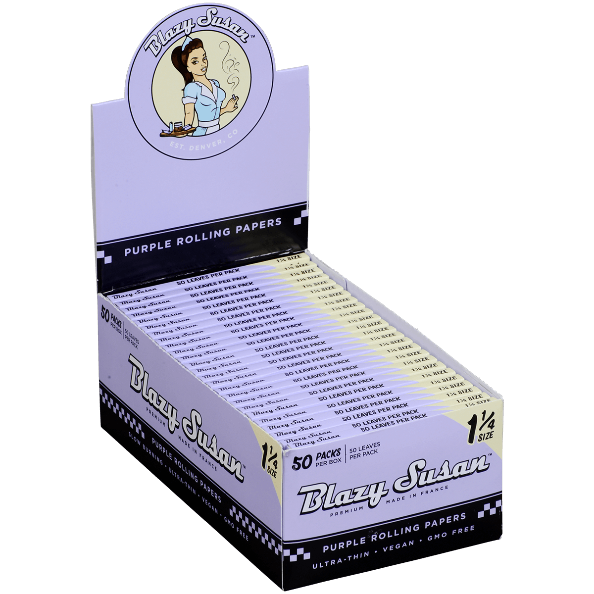 Papers Blazy Susan Purple 1 1/4 50/50 Ct. Display
