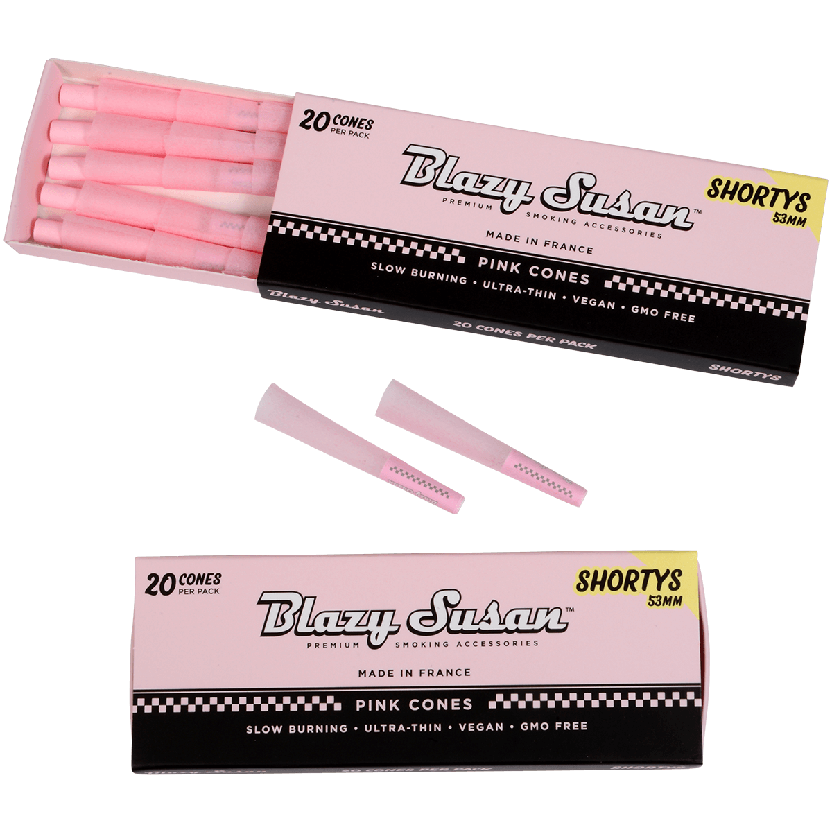 Papers Blazy Susan Pink Cones Shortys 12/20 Ct. Display